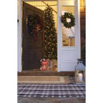 Kerst - Deurstopper - Lantaarnplaatje - Met LED verlichting