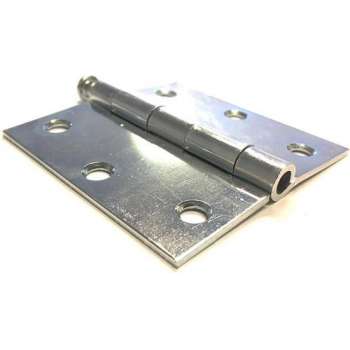 Scharnier met stalen pen 76x76mm gegalvaniseerd per 6