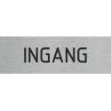 Deurbordje - ingang bord - bordje - ingang - rechthoekig met RVS look