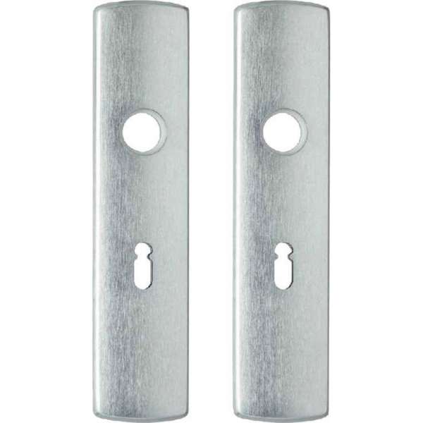 AXA klikschild set met kastdeurslot krukgat SL 56 | ALUMINIUM AXA klikschild set met kastdeurslot krukgat SL 56 | ALUMINIUM