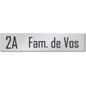 Zelfklevend RVS Naamplaatje 145x30 mm – Zelf Ontwerpen - Naamplaatje voordeur – Brievenbus naamplaatje – Goedkoop