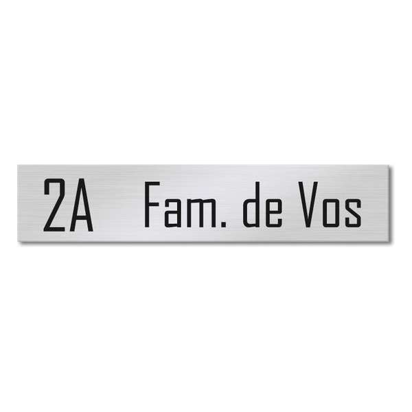 Zelfklevend RVS Naamplaatje 145x30 mm – Zelf Ontwerpen - Naamplaatje voordeur – Brievenbus naamplaatje – Goedkoop Zelfklevend RVS Naamplaatje 145x30 mm – Zelf Ontwerpen - Naamplaatje voordeur – Brievenbus naamplaatje – Goedkoop