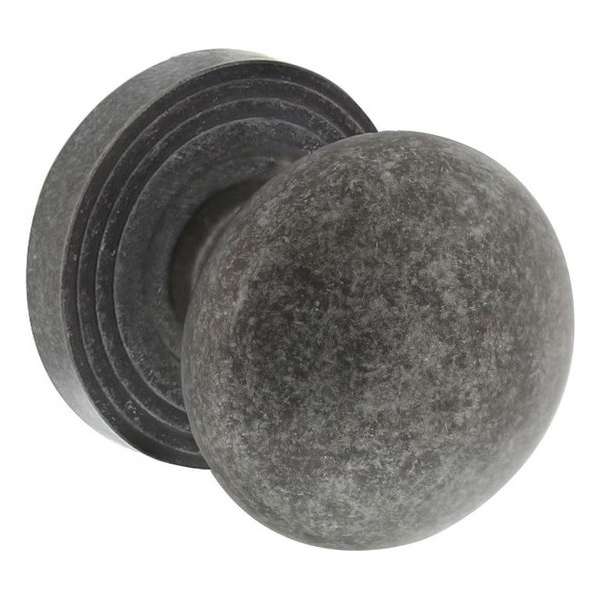 Intersteel Knop op rozet oud grijs Intersteel Knop op rozet oud grijs