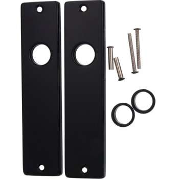 Langschild blind aluminium zwart
