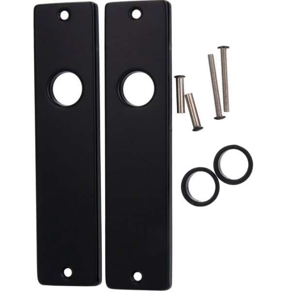 Langschild blind aluminium zwart Langschild blind aluminium zwart