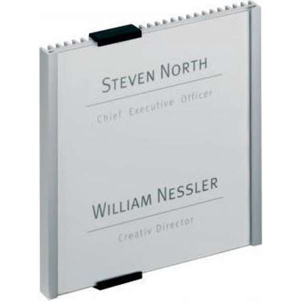 Durable 4802 Naambord - Naambordje - Deurbord- Info Sign - Geanodiseerd aluminium - Metallic zilver- 149 x 148,5 mm Durable 4802 Naambord - Naambordje - Deurbord- Info Sign - Geanodiseerd aluminium - Metallic zilver- 149 x 148,5 mm
