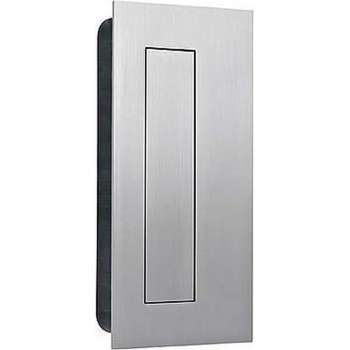 Schuifdeurkom Rechthoekig met veerklep 135x70x17mm RVS