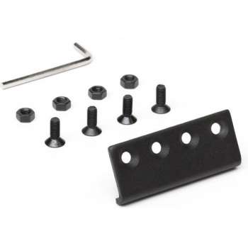 Rail connector zwart inclusief schroeven