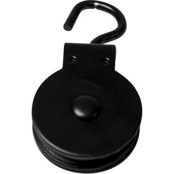 Katrol met draaibare haak - wiel 50mm - Zwart Katrol met draaibare haak - wiel 50mm - Zwart