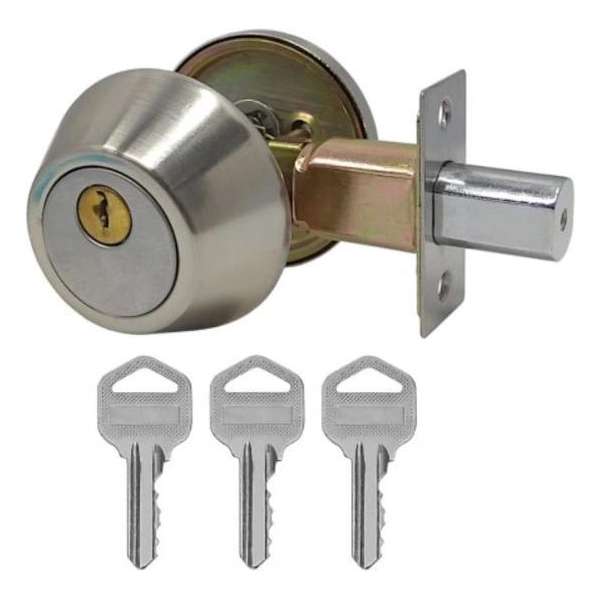 Metalkraft insteekgrendel - veiligheids penslot met cilinder en draaiknop - 60mm Metalkraft insteekgrendel - veiligheids penslot met cilinder en draaiknop - 60mm