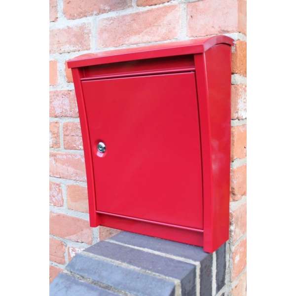 Moderne wandbrievenbus - Staal - Rood Moderne wandbrievenbus - Staal - Rood