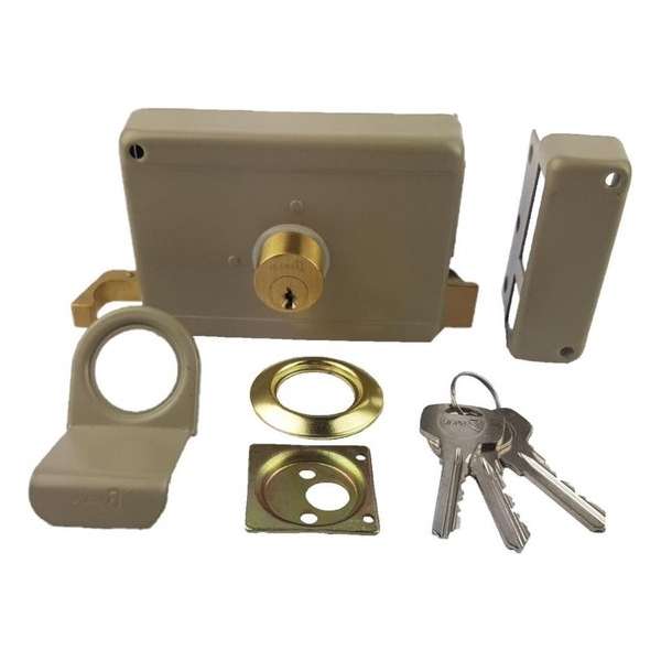 Oplegslot 60mm DIN rechts grijs Oplegslot 60mm DIN rechts grijs