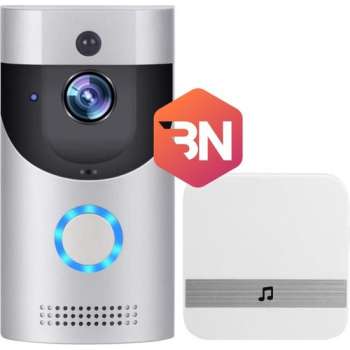 Video Deurbel met Camera en WiFi - HD - Inclusief Gong & iCloud - Zilver