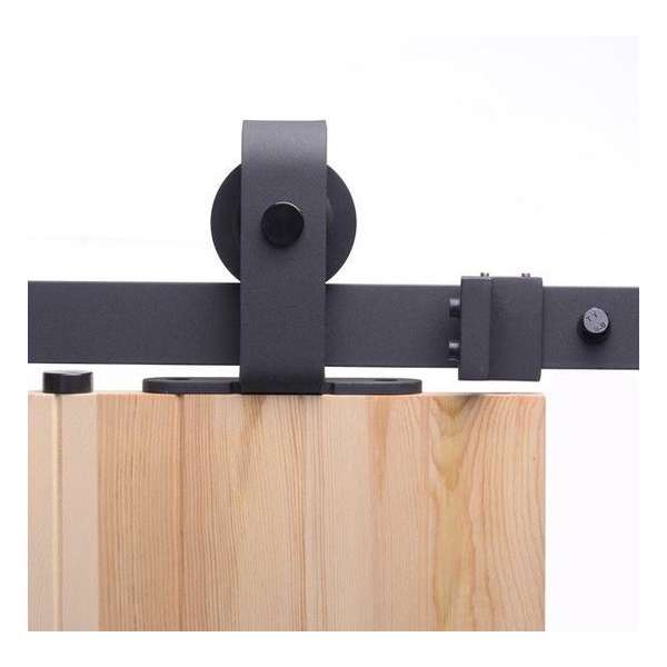 Wood & Steel ® schuifdeursysteem klein wiel topmontage complete set voor uw schuifdeur/barndoor Wood & Steel ® schuifdeursysteem klein wiel topmontage complete set voor uw schuifdeur/barndoor