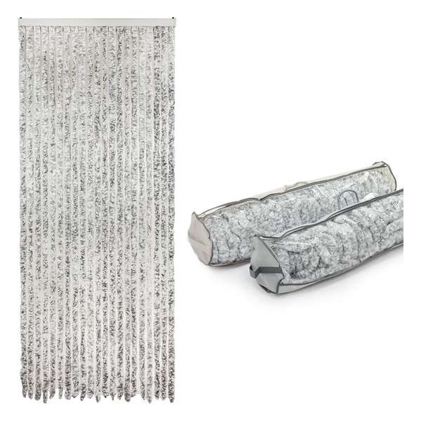 MaxxHome Kattenstaart Vliegengordijn - Deurgordijn - 90x220cm - Grijs MaxxHome Kattenstaart Vliegengordijn - Deurgordijn - 90x220cm - Grijs