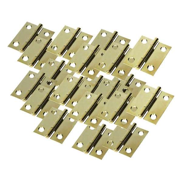 TQ4U scharnier met vaste pen 30 x 26mm vermessingd | 50 stuks TQ4U scharnier met vaste pen 30 x 26mm vermessingd | 50 stuks