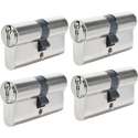 Euro Profielcilinder - Cilinder - Cilinders - Cilinderslot - Cilindersloten - 4 Stuks - Gelijksluitend