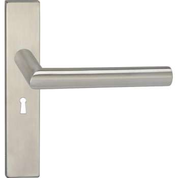 Impresso Harrow Deurklink – Deurbeslag – Vierkant – Deurschild met Sleutelgat – Zilver
