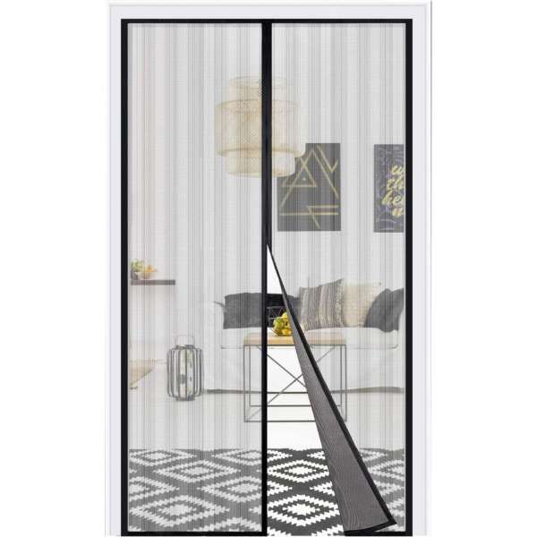 YONO Vliegengordijn Deur Magnetisch – Deurhor met Klittenbandstrip – Deurgordijn – Horgordijn – 210x90 cm – Zwart YONO Vliegengordijn Deur Magnetisch – Deurhor met Klittenbandstrip – Deurgordijn – Horgordijn – 210x90 cm – Zwart