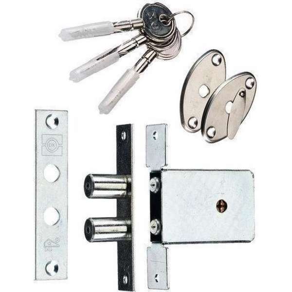 Dx Bijzetslot - Gelijksluitend Skg - 2 stuks - 3 sleutels Dx Bijzetslot - Gelijksluitend Skg - 2 stuks - 3 sleutels