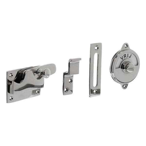 Intersteel WC-overslag vlak vrij/bezet nikkel Intersteel WC-overslag vlak vrij/bezet nikkel