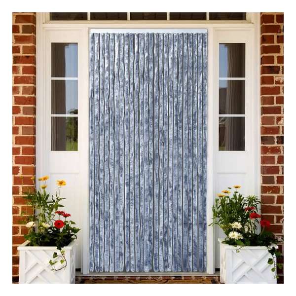 vidaXL Vliegengordijn 100x220 cm chenille zilverkleurig vidaXL Vliegengordijn 100x220 cm chenille zilverkleurig