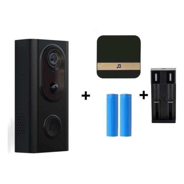 DBW2-A WiFi Video deurbel Extra Compact - 1080P Full HD - Micro SD Opslag + Cloud Opslag - 2 Weg Audio - Nachtvisie DBW2-A WiFi Video deurbel Extra Compact - 1080P Full HD - Micro SD Opslag + Cloud Opslag - 2 Weg Audio - Nachtvisie