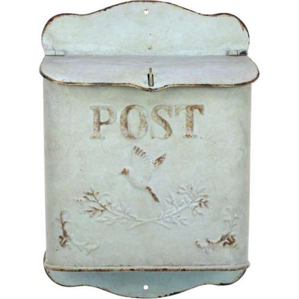 Brievenbus hangend metaal ant. groen 23,5x12x5x34,5cm Brievenbus hangend metaal ant. groen 23,5x12x5x34,5cm