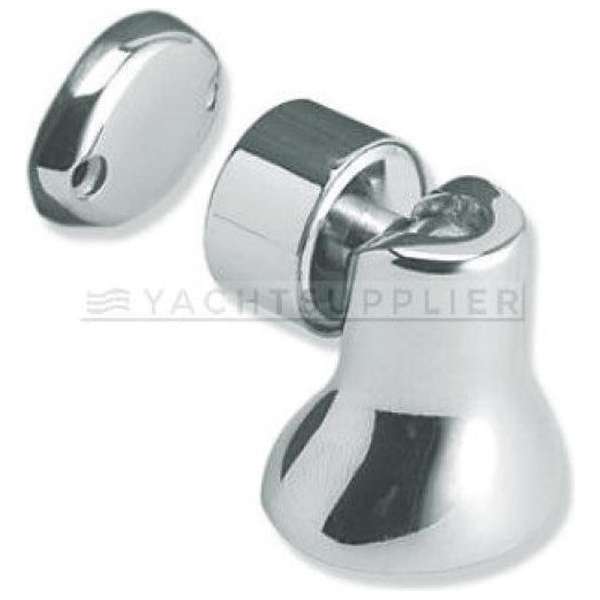 Deurmagneet - met kniegewricht 90° - Messing gepolijst chroom Deurmagneet - met kniegewricht 90° - Messing gepolijst chroom