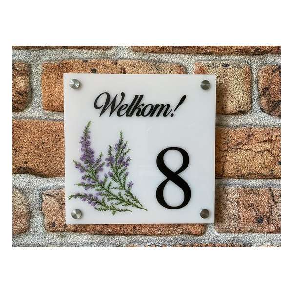 Naambordje voordeur heide opaal Naambordje voordeur heide opaal