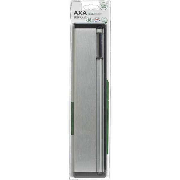 Axa briefplaat - 74x350 - Aluminium - met naamplaat - F1 Axa briefplaat - 74x350 - Aluminium - met naamplaat - F1