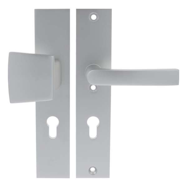 Starx Veiligheidsbeslag – Deurbeslag – Duwer /Kruk – Langschild – Aluminium – PC72 mm Starx Veiligheidsbeslag – Deurbeslag – Duwer /Kruk – Langschild – Aluminium – PC72 mm