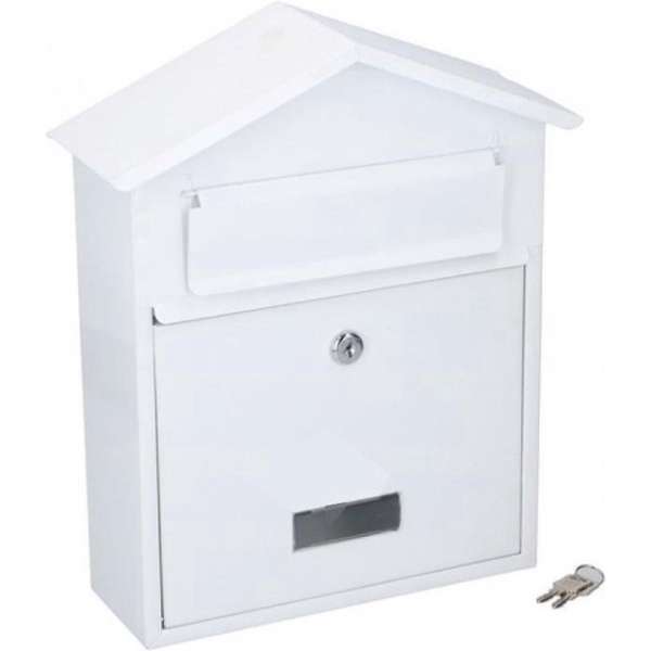 Tom Brievenbus 29x11,5x36 Cm Wit Tom Brievenbus 29x11,5x36 Cm Wit