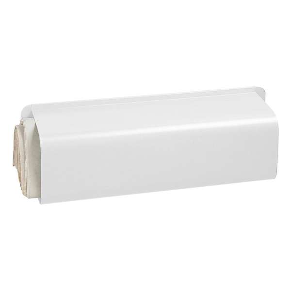 Krantenrol In gelakt staal , Wit 40cmx14cmx8cm Krantenrol In gelakt staal , Wit 40cmx14cmx8cm