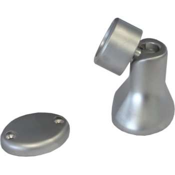 Deurmagneet - met kniegewricht 90° - Messing mat chroom