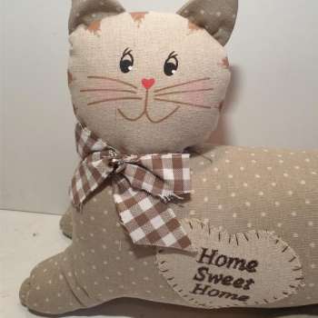 Kat Deurstopper Kat gestipt Home sweet home