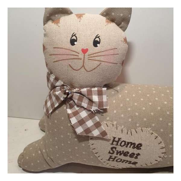 Kat Deurstopper Kat gestipt Home sweet home Kat Deurstopper Kat gestipt Home sweet home