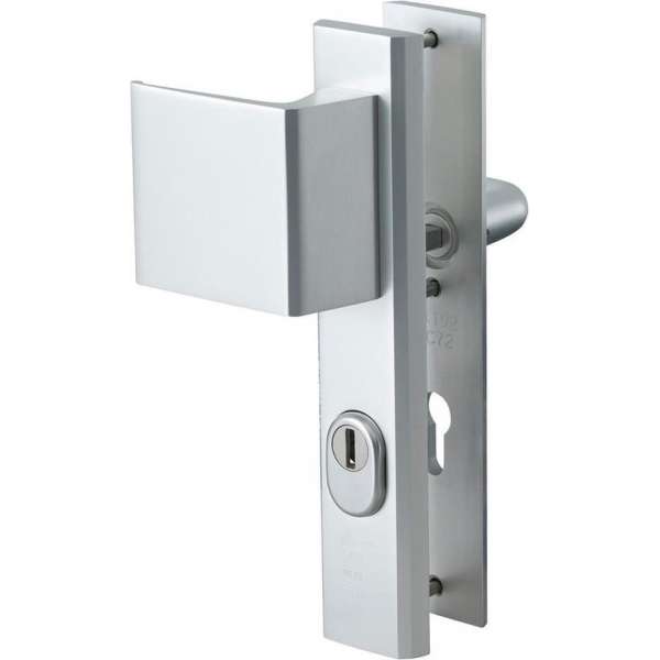 Nemef veiligheidsdeurbeslag 3419 - Greep/Kruk - Kerntrekbeveiliging - Afstand 55mm - SKG*** - LS - Aluminium Nemef veiligheidsdeurbeslag 3419 - Greep/Kruk - Kerntrekbeveiliging - Afstand 55mm - SKG*** - LS - Aluminium