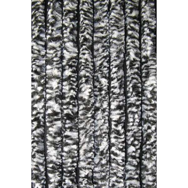 Cortenda kattenstaart vliegengordijn - zwart/wit gemeleerd - 100 x 230 cm Cortenda kattenstaart vliegengordijn - zwart/wit gemeleerd - 100 x 230 cm