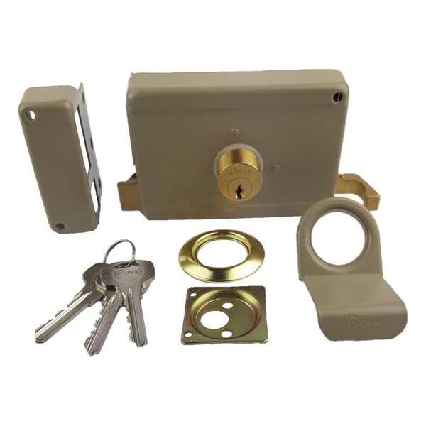 Oplegslot 50mm DIN links grijs Oplegslot 50mm DIN links grijs