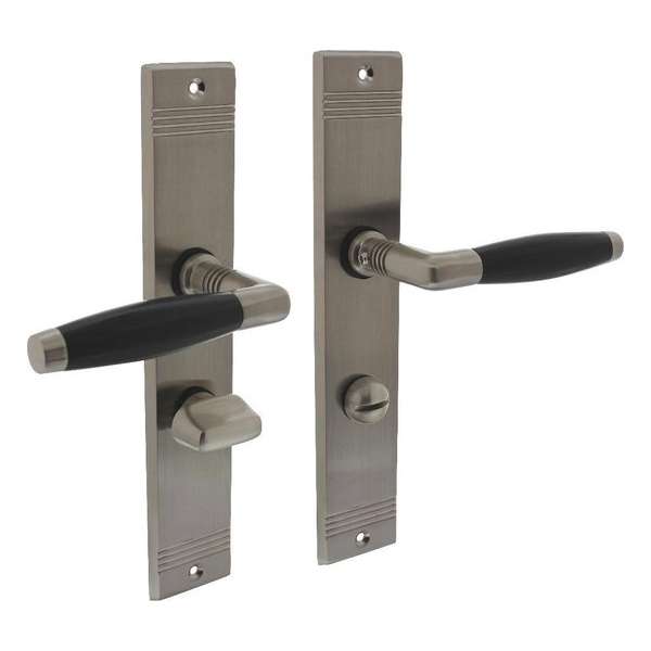 Intersteel Deurkruk Ton Basic met schild WC63/8mm nikkel mat Intersteel Deurkruk Ton Basic met schild WC63/8mm nikkel mat