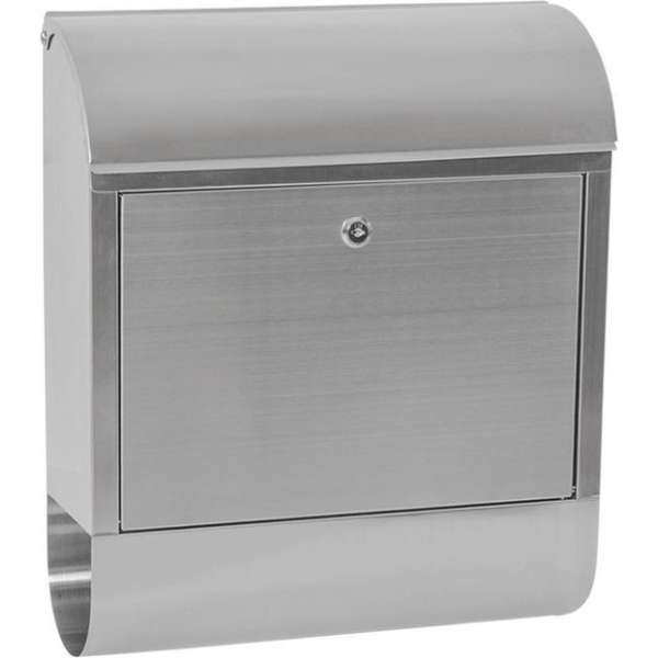 TecTake - Edelstalen brievenbus met krantenrol XXL - 400499 TecTake - Edelstalen brievenbus met krantenrol XXL - 400499