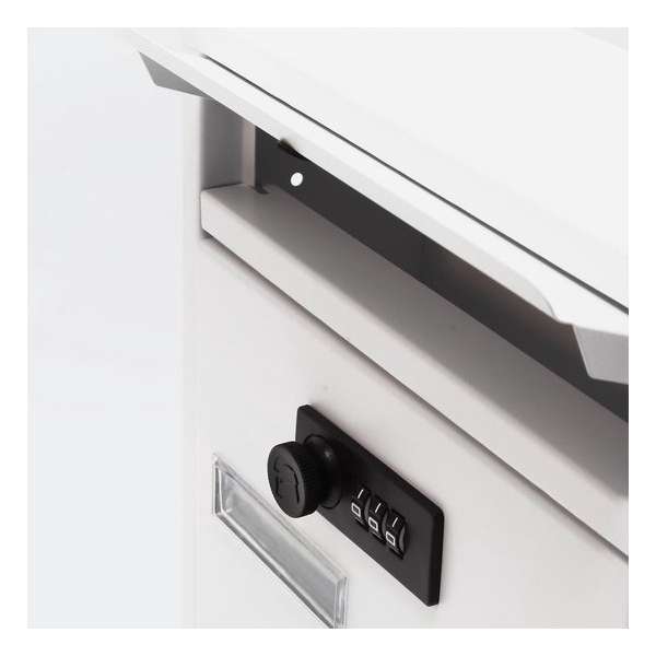 Brievenbus met combinatie slot - modern design - Wit Brievenbus met combinatie slot - modern design - Wit