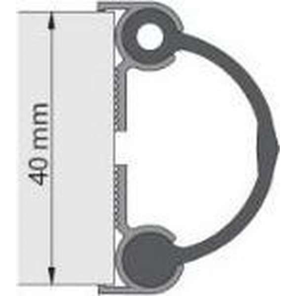 Alprokon deurnaaldprofiel - aluminium 2 x 2500mm - 4030 Alprokon deurnaaldprofiel - aluminium 2 x 2500mm - 4030