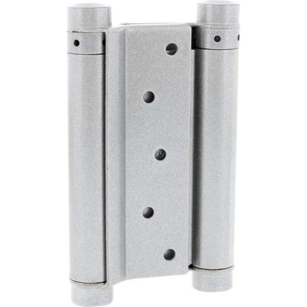 IBFM bommerscharnier - 125 mm - grijs gelakt - deurdikte 30 tot 35 mm - veerkracht instelbaar - set 2 STUKS IBFM bommerscharnier - 125 mm - grijs gelakt - deurdikte 30 tot 35 mm - veerkracht instelbaar - set 2 STUKS