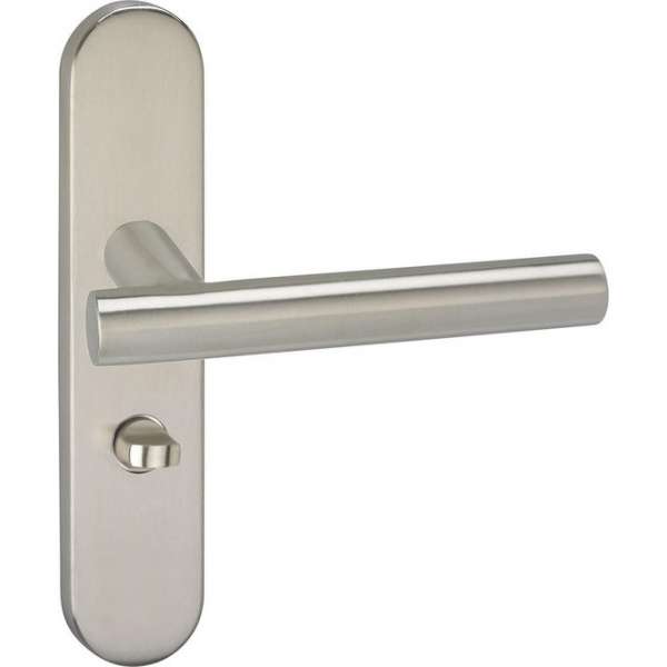 Impresso Chelsea Deurklink – Deurbeslag – Ovaal – Deurschild met Toiletsluiting – Zilver Impresso Chelsea Deurklink – Deurbeslag – Ovaal – Deurschild met Toiletsluiting – Zilver
