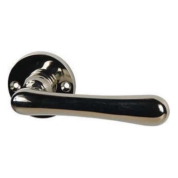 XM221/07 Deurkruk Elegant met krukrozet rond Nikkel-glans XM221/07 Deurkruk Elegant met krukrozet rond Nikkel-glans