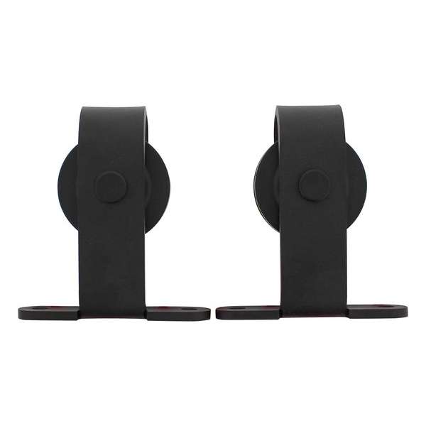 Intersteel Set van 2 hangrollen Basic Top 130 mm mat zwart Intersteel Set van 2 hangrollen Basic Top 130 mm mat zwart