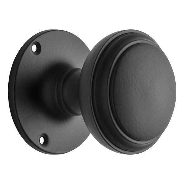 Deurknop 55mm - Rond draaibaar zwart Deurknop 55mm - Rond draaibaar zwart