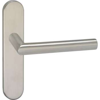 Impresso Harrow Deurklink – Deurbeslag – Ovaal – Deurschild – Zilver
